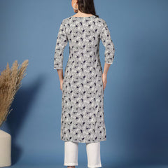 Women Leaf Straight Kurta
