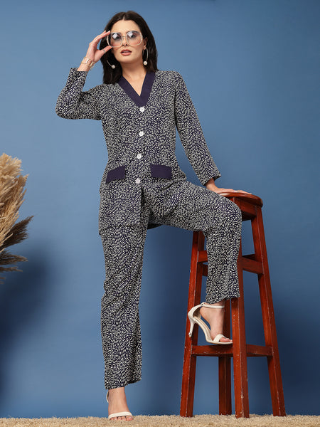Women V-Neck Nightwear Set