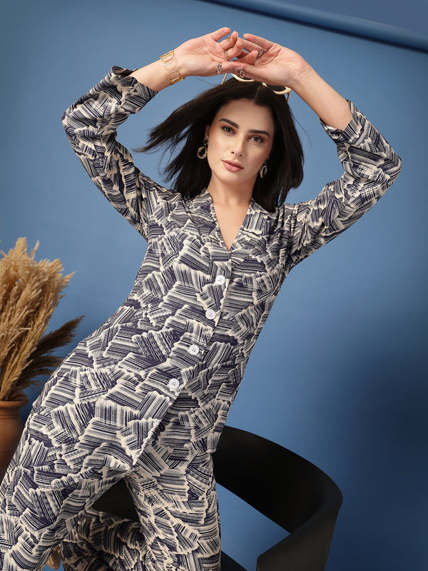 Women’s Shirt Palazzos Co-ords Set