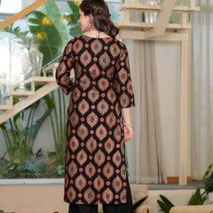 Women's Rayon Straight Kurta & Palazzo with Dupatta Set