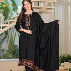 Women's Rayon Flared Kurta & Pants with Dupatta Set