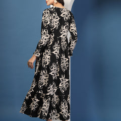 Women's Floral Print Fit & Flare Dress