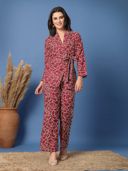 Women Printed Fashion Cord Set