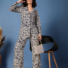 Women’s Shirt Palazzos Co-ords Set