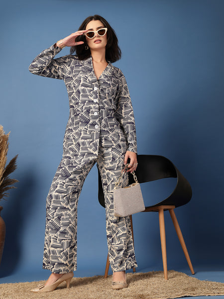 Women’s Shirt Palazzos Co-ords Set