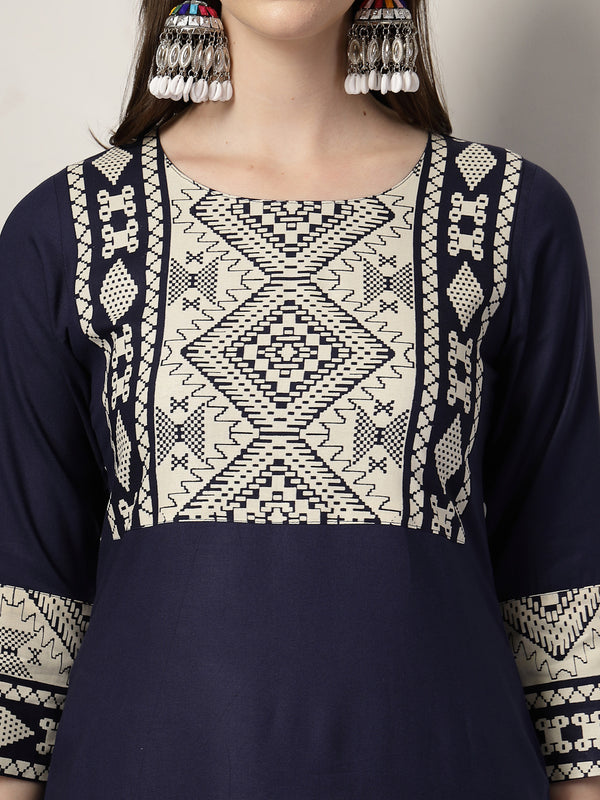Women’s Printed Straight Kurta Suit Set