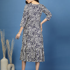 Women's Animal Print Fit & Flare Dress