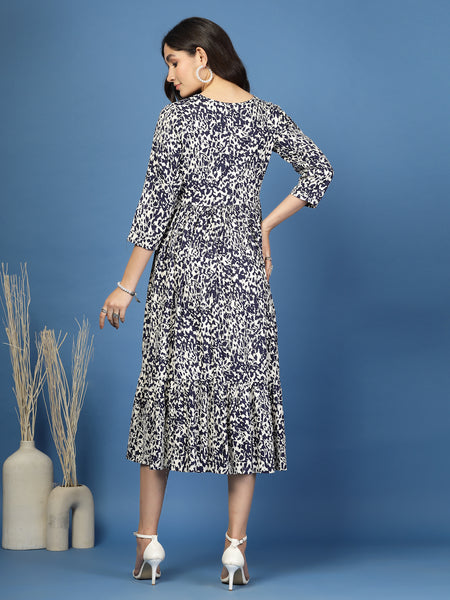 Women's Animal Print Fit & Flare Dress
