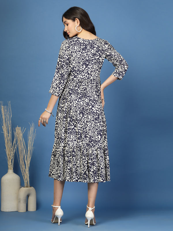 Women's Animal Print Fit & Flare Dress