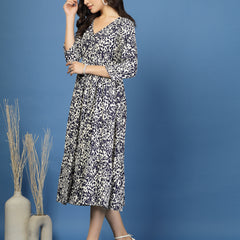 Women's Animal Print Fit & Flare Dress
