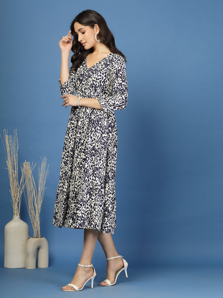 Women's Animal Print Fit & Flare Dress