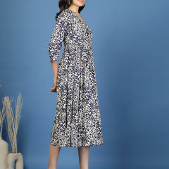 Women's Animal Print Fit & Flare Dress
