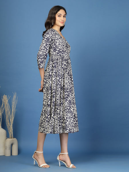 Women's Animal Print Fit & Flare Dress