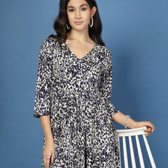 Women's Animal Print Fit & Flare Dress