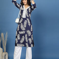 Women's Rayon Straight Kurta