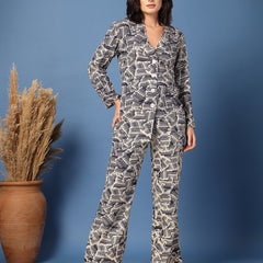 Women’s Shirt Palazzos Co-ords Set
