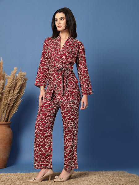 Women Printed Fashion Cord Set