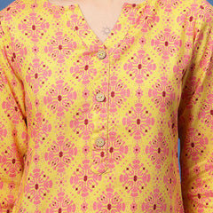 New Rayon Ethnic Motifs Printed Short Kurti