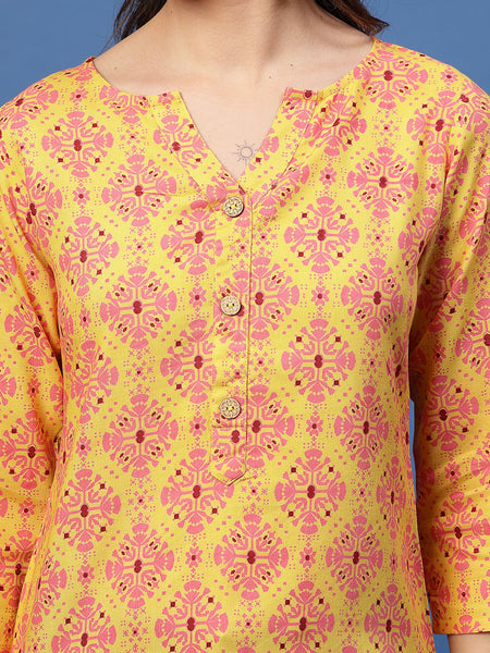 New Rayon Ethnic Motifs Printed Short Kurti