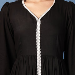 Women V-Neck Fit & Flare Dress