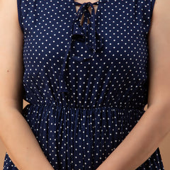 Women's Polka Print Fit & Flare Dress