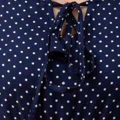 Women's Polka Print Fit & Flare Dress