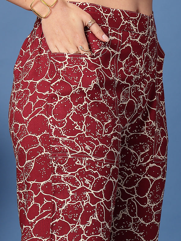 Women Printed Fashion Cord Set
