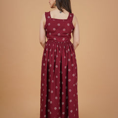 Women's Floral Print Fit & Flare Dress