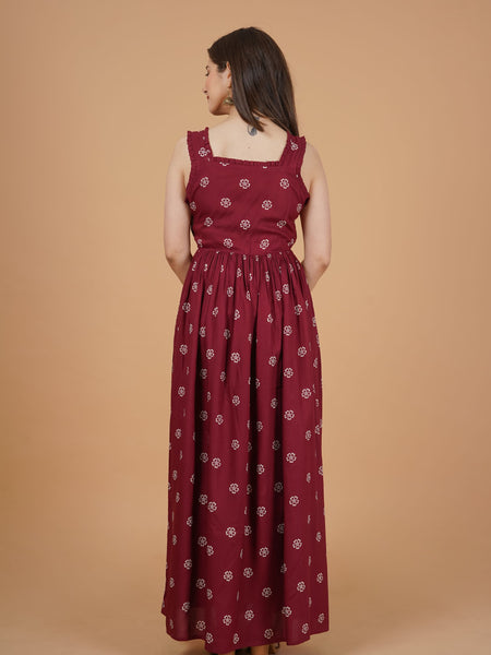 Women's Floral Print Fit & Flare Dress