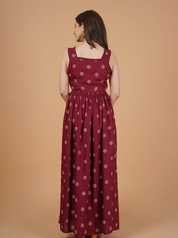 Women's Floral Print Fit & Flare Dress
