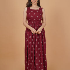 Women's Floral Print Fit & Flare Dress