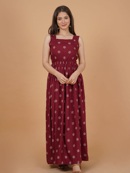Women's Floral Print Fit & Flare Dress