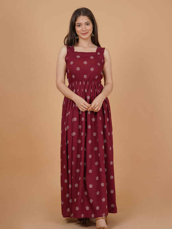 Women's Floral Print Fit & Flare Dress