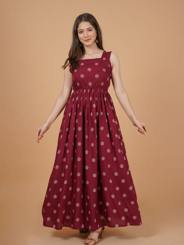 Women's Floral Print Fit & Flare Dress