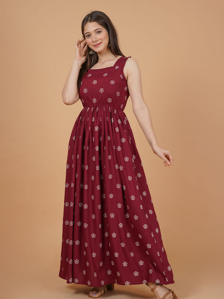 Women's Floral Print Fit & Flare Dress