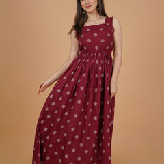 Women's Floral Print Fit & Flare Dress