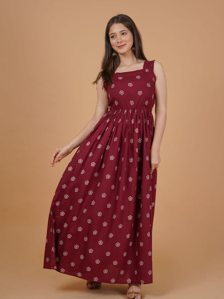 Women's Floral Print Fit & Flare Dress