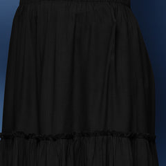 Women's Solid Tiered Skirt