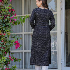 Women's Printed Straight Rayon Kurta