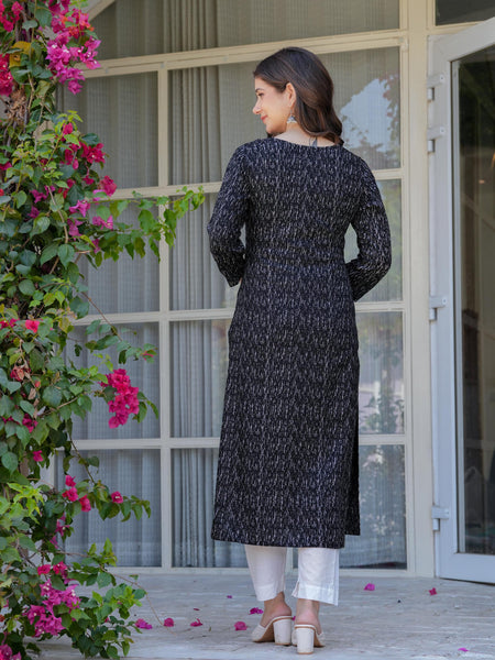 Women's Printed Straight Rayon Kurta