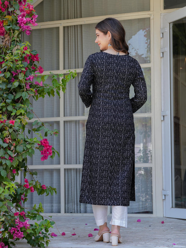 Women's Printed Straight Rayon Kurta