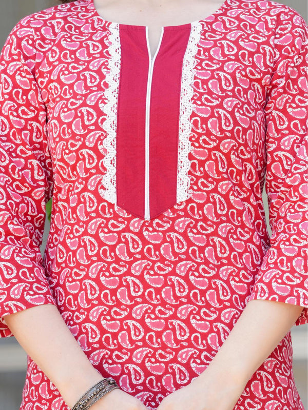 Women's Printed Straight Cotton Kurta