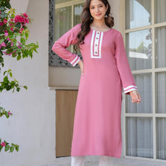 Women's  Stylish Straight Rayon Kurta