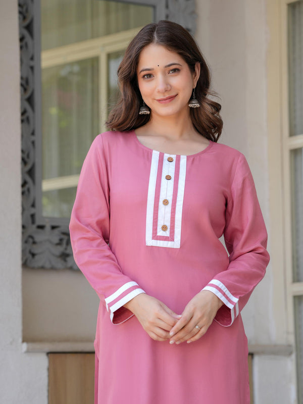 Women's  Stylish Straight Rayon Kurta