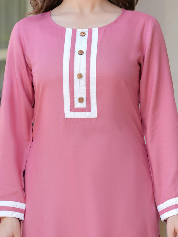 Women's  Stylish Straight Rayon Kurta