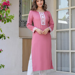 Women's  Stylish Straight Rayon Kurta