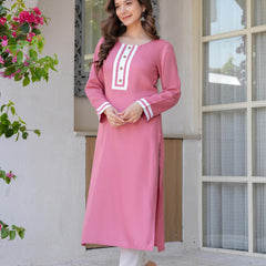 Women's  Stylish Straight Rayon Kurta