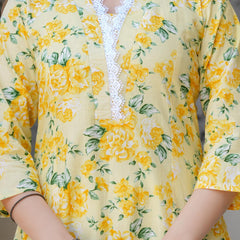 Women's Printed Flared Cotton Kurta