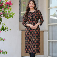 Women's Rayon Flared Kurta & Pants with Dupatta Set
