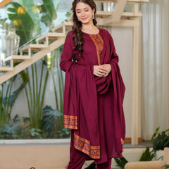Women's Rayon Straight Kurta & Pants with Dupatta set